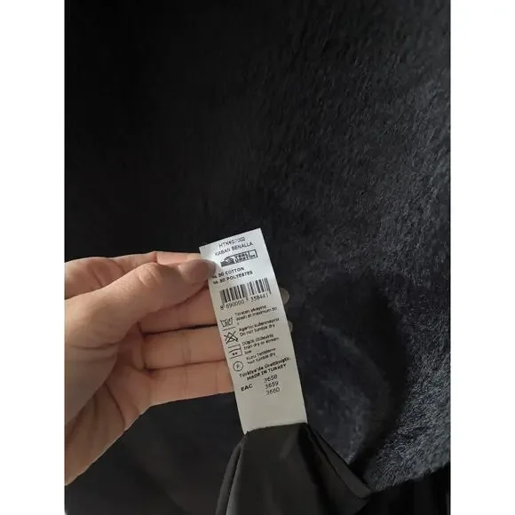 Black Faux Fur Coat Women Luxury Soft Jacket Elegant Plush Outerwear - Picture 10 of 10